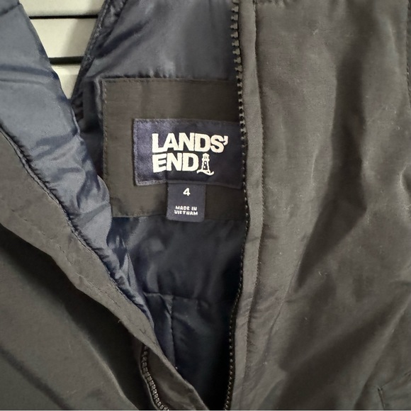 LAND’S END KIDS SQUALL WATERPROOF INSULATED IRON KNEE SNOW BIB PANTS SIZE 4 - Picture 7 of 11